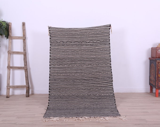 Moroccan berber kilim,authentic moroccan kilim,area kilim,genuine wool kilim 6ft x 3.2ft