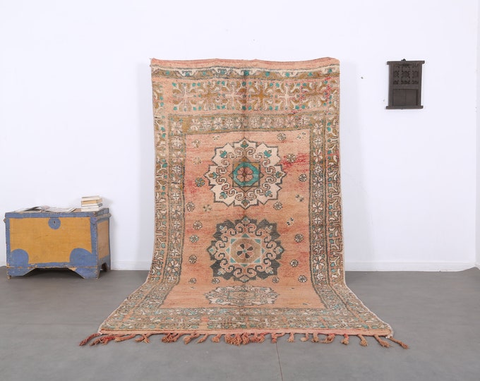 Stunning wool rug,moroccan area rug,moroccan geometric 10.8ft x 5.4ft