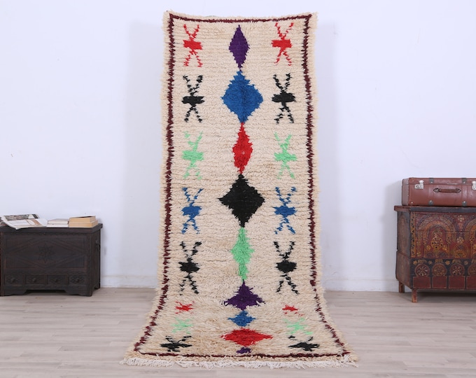 Moroccan Fine Rug,Boho rug,Area Rug,Colorful Rug,living room rug 9.8 x3.4 FEET