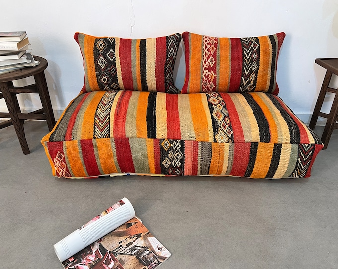 Stunning floor cushion,Berber floor cushion,ottoman chair,large floor cushion,freeshipping