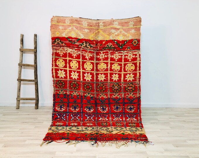 Moroccan Boujaad Rug 7x4.6 Feet,Vintage carpet,Area rug,Classic Rug,Teppich Rug,free shipping