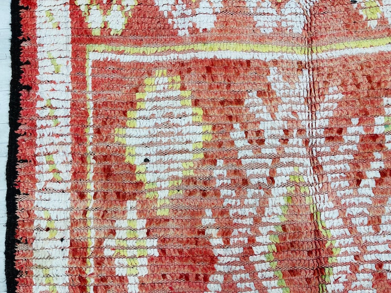 7.4'x 4.9'Marroquí Vintage Tribal Alfombra Bereber Diseño Geométrico Envío gratis imagen 9