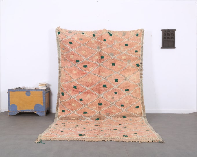 Organic boujaad rug,beautiful bohemian rug,moroccan handmade 10ft x 6ft