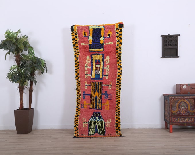 Amazing runner rug,Entryway rug,multicolor carpet,Bedroom rug 7 FT x 3 FT