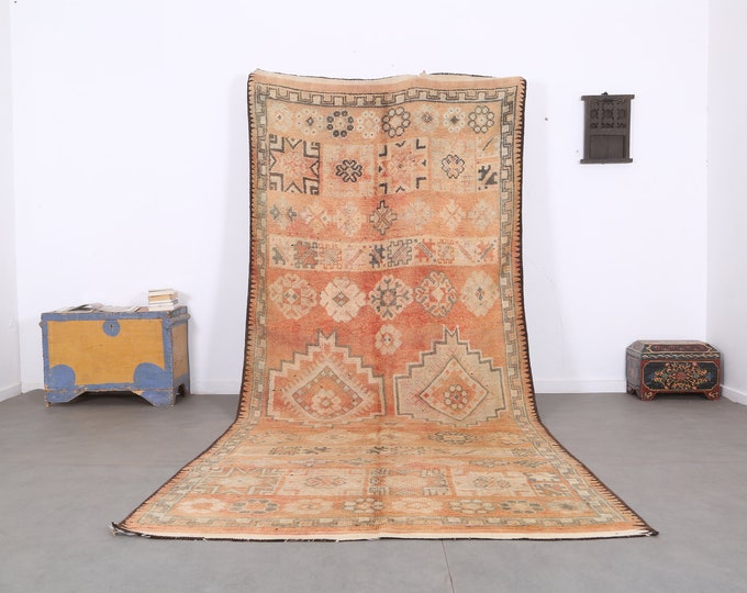 13.2ft x 5.5ft organic rug,traditional,vintage rug,traditional wool rug