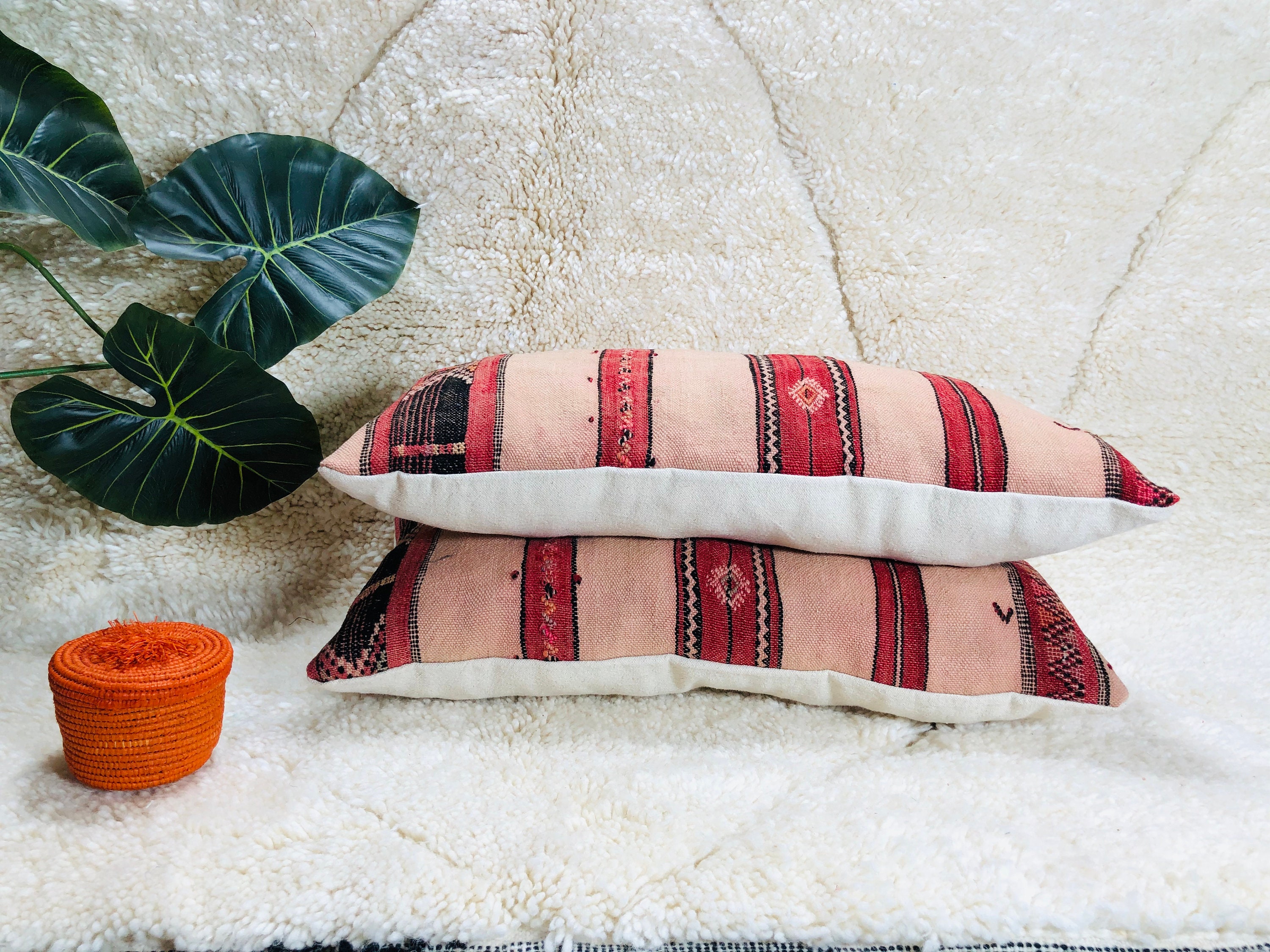 Two Fabulous Cushions, Pillow, Moroccan Pillow Covers , 40% Off Pillow Decorative For Bed, Rug Pillo