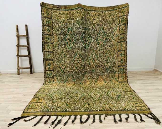 Amazing wool rug-Moroccan area rug 9.2 x 6.2 FT-Handmade wool rug-berber style rug-faded color rug-Bohemian wool rug 6x9/Free gift wrapping