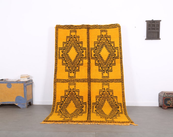 Floor moroccan rug,Multicolor vintage carpet,Rug for living room,Berber traditional design 8 FT x 4.7FT