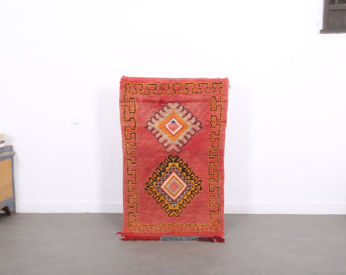 Small Moroccan Rug,Vintage rug,Berber rug,wonderful rug,Amazing rug,Wool rug,handmade rug 4ft x 2.4ft