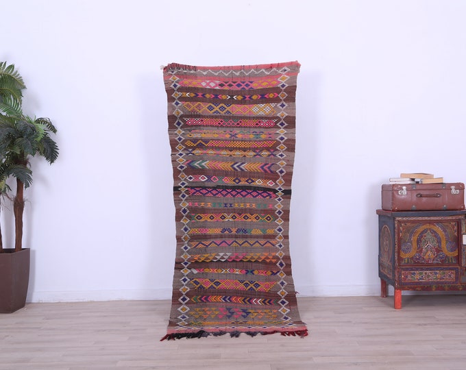 Tribal kilim rug, handmade kilim rugs, oriental kilim rug, kilim rug, 6.4x2.6FT