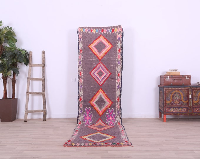 Colorful Rug,Unique Runner Rug,Entryway Rug,Vintage Rug-Handmade Rug,Decorative Rug,9.8x2.6FT