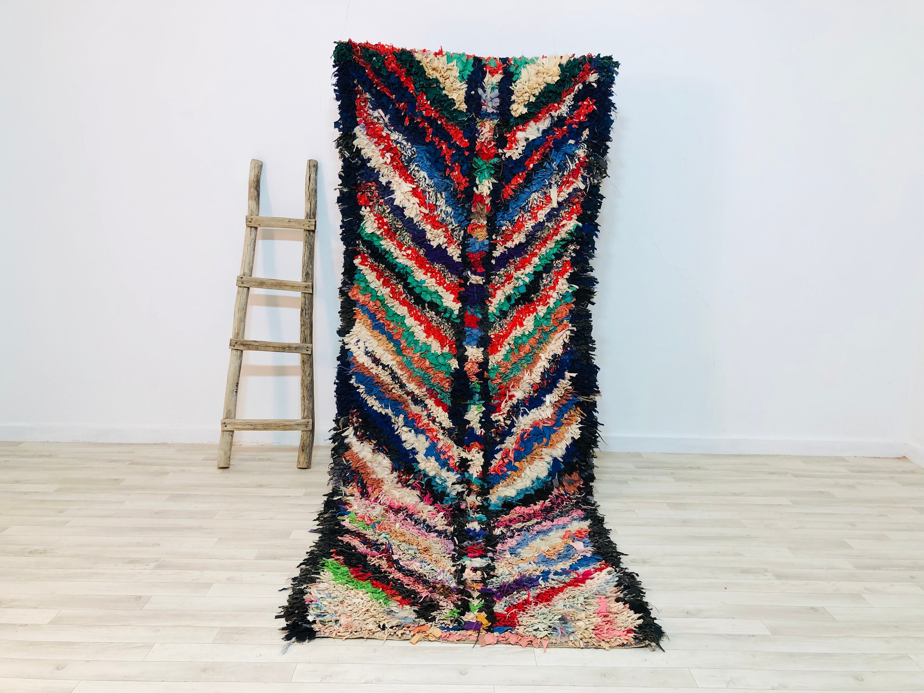 Organic Morocco Boucherouite Rug_Boho Decor Rug_Vintage Boucherouite_Bohemian Rug_Morocco Boucheroui