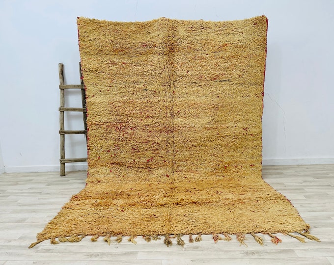 Awesome Moroccan Vintage Rug,Faded Rug,Old Pink Rug,Teppich wool Rug,Genuine Rug 9 x 6.4 Feet