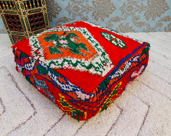 Amazing colorful floor cushions berber poufs stool covers ottoman  24" 24" 8" Inches