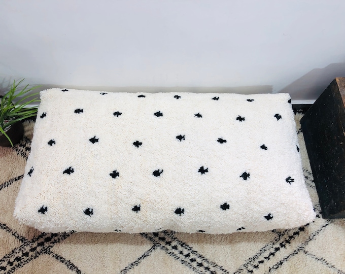 Moroccan pouf-Handmade Pouf-Ottoman Floor cushion-Rectangle Pouf-Beniourain pouf-Aprox 48x24x8inch