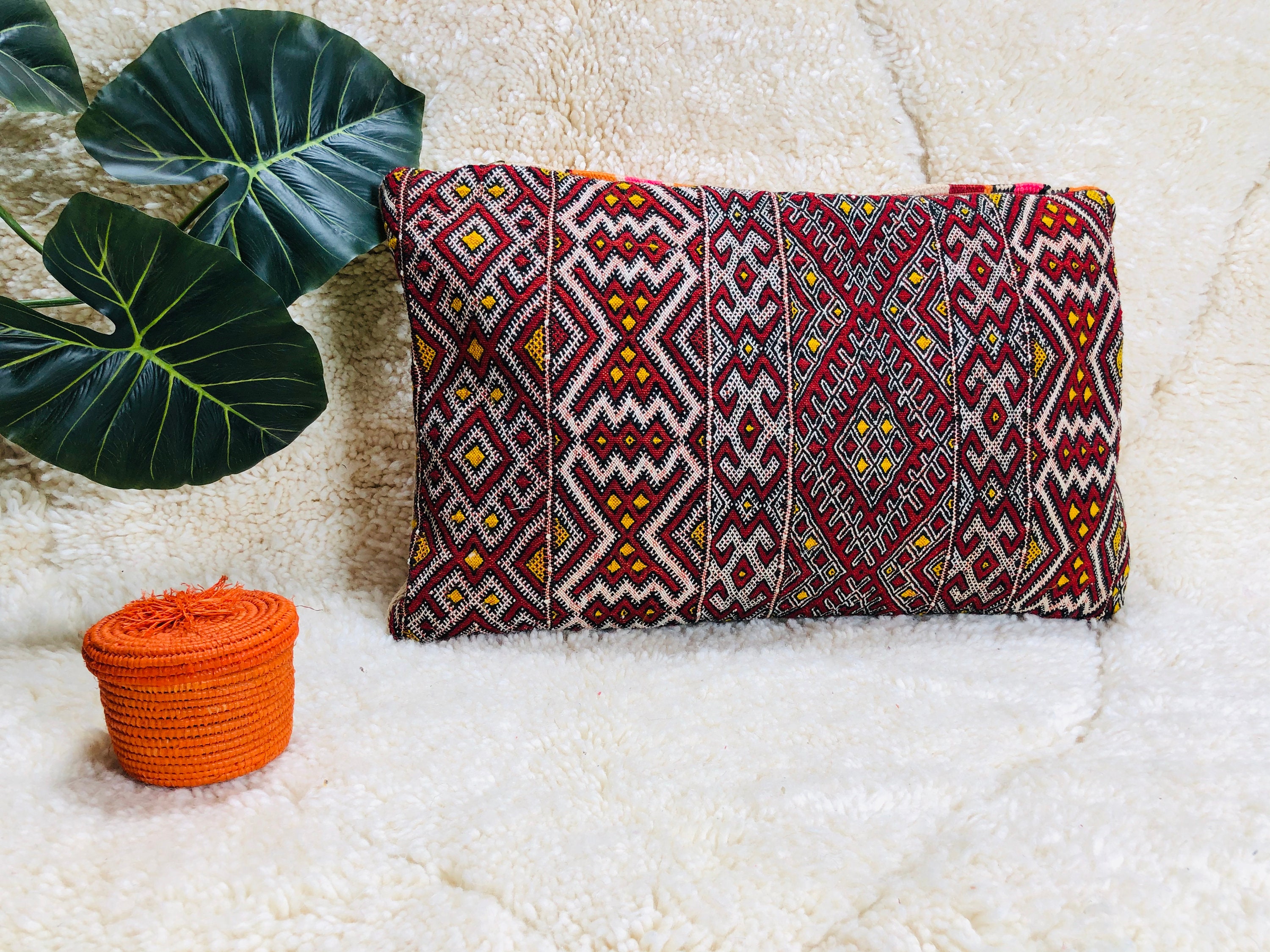 Pillow, Moroccan Pillow Covers , 40% Off Pillow Decorative For Bed, Rug Pillow, Cushion 21x12Inch.fr