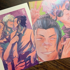 Druckt Satoru Gojo Suguru Geto JJK Paar