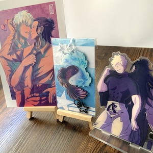 Pakiet 05 JJK Satoru Gojo i Suguru Geto Satosugu drukuje breloki do kluczy Charms Standee