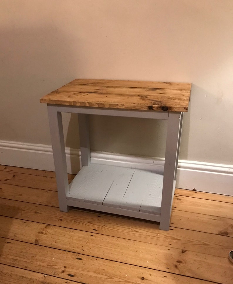 Rustic Reclaimed Farmhouse Side Table Etsy UK