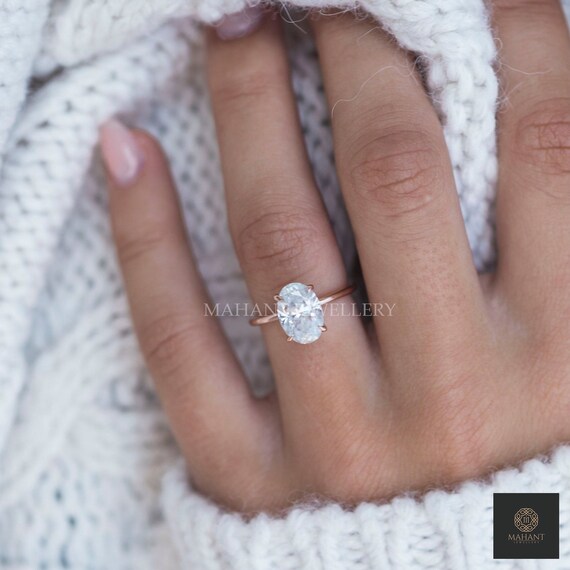 2.9 carat oval diamond ring deals