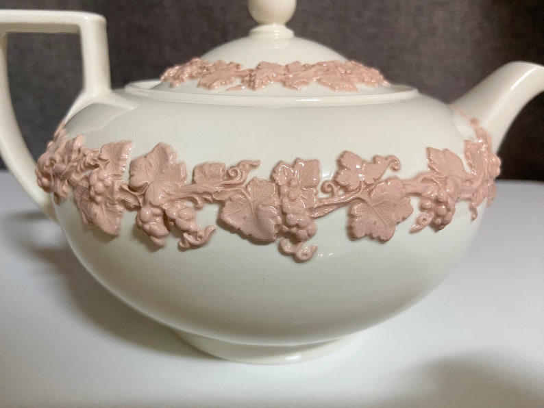 Rare Wedgwood Queensware Pink Teapot Etsy