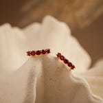 Ruby Huggie Earrings