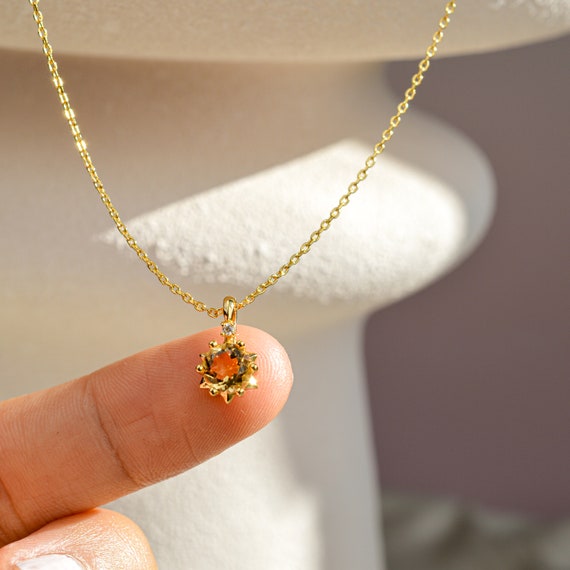 Citrine Necklace - Solitaire – Moon Magic