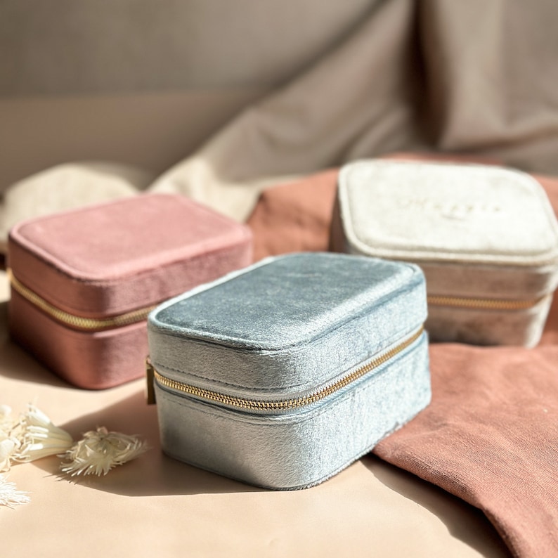 Personalised Jewellery Box Velvet, Bridesmaid Gifts Proposal, Custom