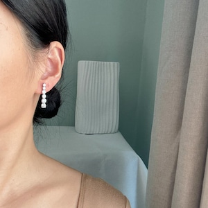 Genuine Moissanite Drop Earrings 1.71ct Long Dangle Sterling Silver Diamond Earrings, Real Moissanite Earring, Birthday Gifts for Her image 4