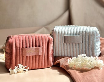 Personalised Makeup Bag Premium Velvet Toiletry Bag, Bridesmaid Gifts Proposal, Custom Cosmetic Case, Birthday Mother's Day gift
