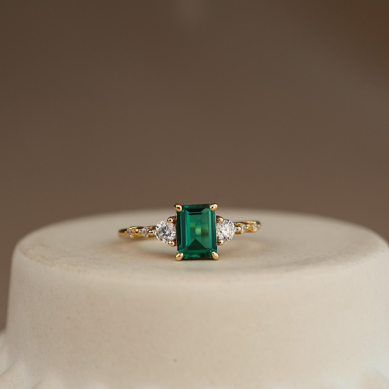 Genuine Emerald Womens Rings - Etsy