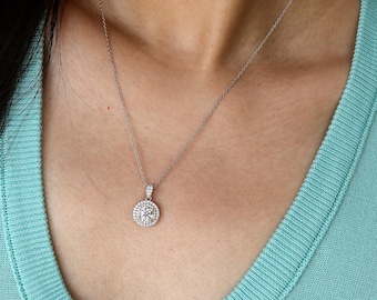 Moissanite Necklace 0.95ct, Sterling Silver Genuine Moissanite Jewellery Set, Bridal Necklace, Anniversary Gift Birthday Gift for Her