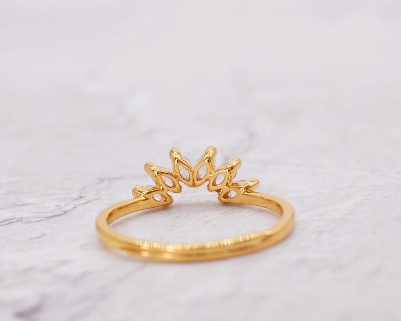 Gold Silver Ring Stacking Ring Flower Ring Dainty Simple Ring Sunrise Crown Ring Petal Ring Stackable December Birthstone RingRing
