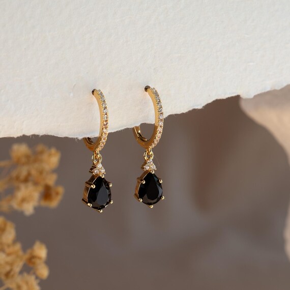 Orecchini A Cerchio Oro 18K Con Ciondolo Stella E Zirconia – Argento 925 Ipoallergenici Per Donne E Ragazze