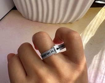 Mesureur de bague, outil de mesure de bague réutilisable pour bijoux