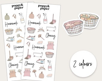 Housework & Cleaning - Decorative Planner Stickers