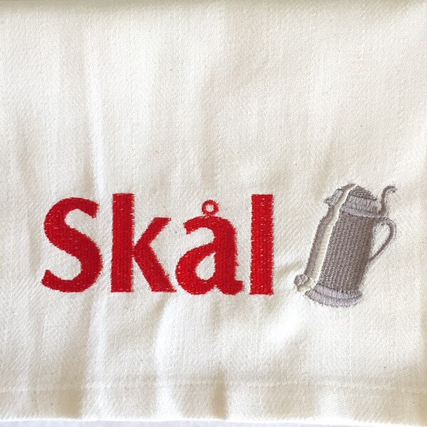 Skal & Beer Stein Mug Tea Towels