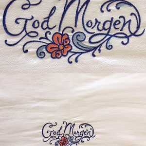 Dutch Goedemorgen Or Norwegian God Morgen or Swedish God Morgon Flour Sack Towels image 3