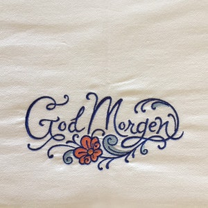 Dutch Goedemorgen Or Norwegian God Morgen or Swedish God Morgon Flour Sack Towels image 9