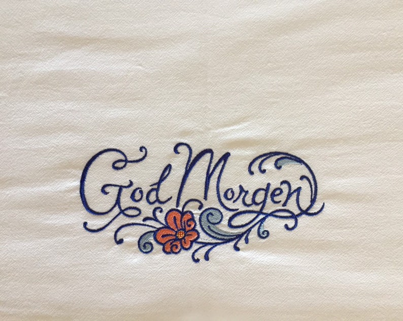 Dutch Goedemorgen Or Norwegian God Morgen or Swedish God Morgon Flour Sack Towels image 9