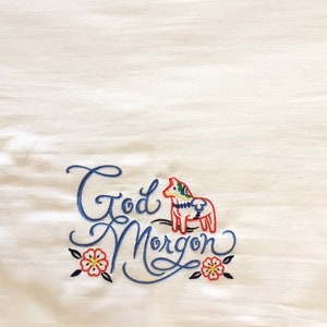 Dutch Goedemorgen Or Norwegian God Morgen or Swedish God Morgon Flour Sack Towels image 7