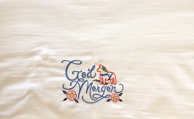 Dutch Goedemorgen Or Norwegian God Morgen or Swedish God Morgon Flour Sack Towels image 7