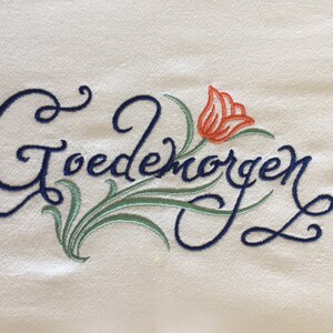 Dutch Goedemorgen Or Norwegian God Morgen or Swedish God Morgon Flour Sack Towels image 8