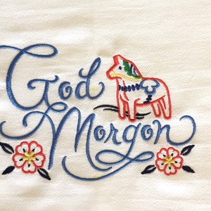 Dutch Goedemorgen Or Norwegian God Morgen or Swedish God Morgon Flour Sack Towels image 10