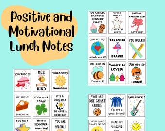 Fun Lunch Box Notes for Kids - Printable