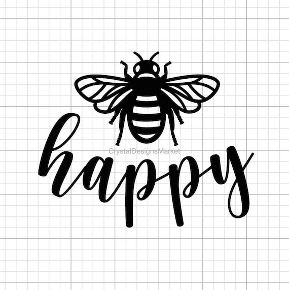 Download Bee Happy Svg Etsy