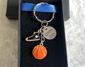 Personalised Basketball Birthday Gift , Basketball keyring,