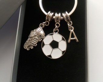 Football Keyring Gift Keepsake Initial Football Christmas stocking filler Football Birthday Gift Ball Boot