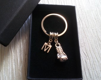 Boxing Glove Keyring Boxing Glove Initial Gift