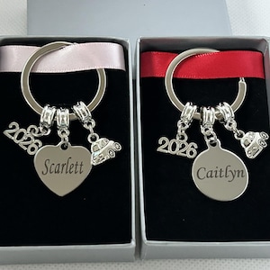 New Driver Keyring Gift, Driving Test Pass Gift , New Driver 2025 Gift , Personalised with a Name,  New Driver Gift